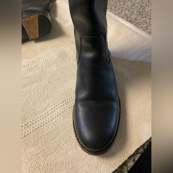 Frye "Melissa Logo" Tall Riding boots 2-Tone Size 5 - Picture 8 of 16